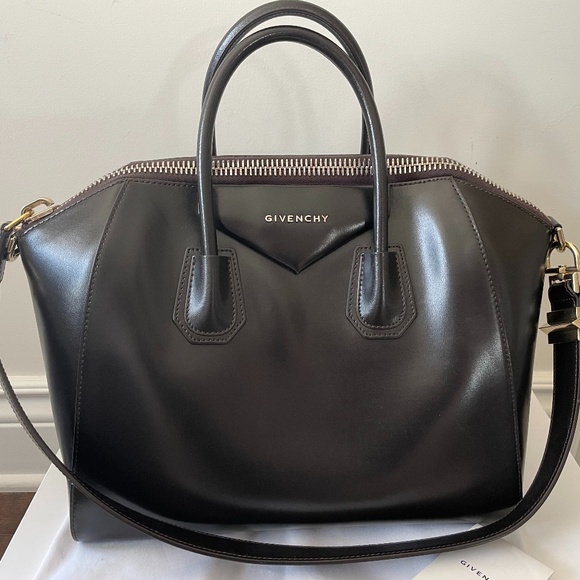 GIVENCHY Dark Brown Medium Antigona Bag - Picture 1 of 16